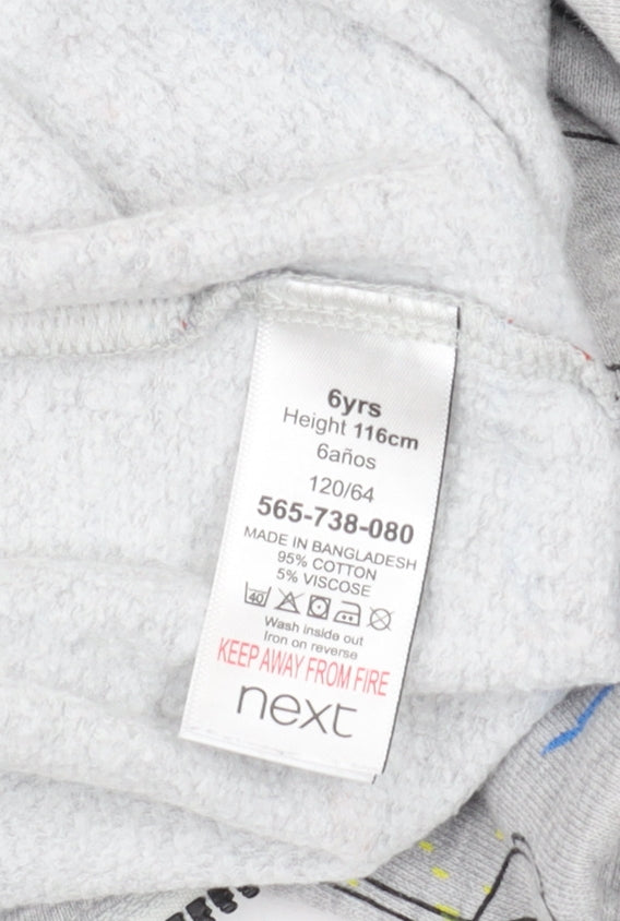 Next Boys Grey PlayStation One Piece, Size 6, Hooded Pyjama