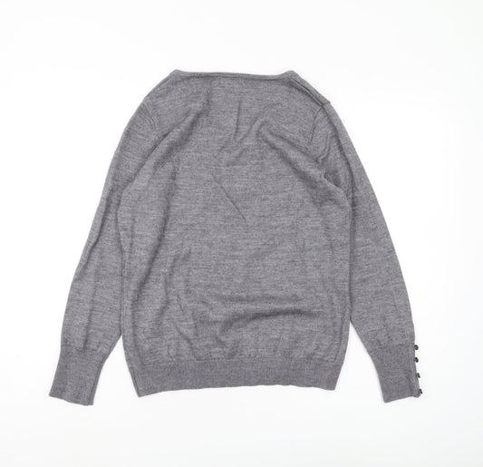 Womens UK Size 12 ANNE WEYBURN Grey Pullover Jumper