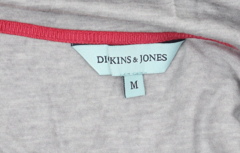 Womens UK Size M Dickins & Jones Grey Basic T-Shirt