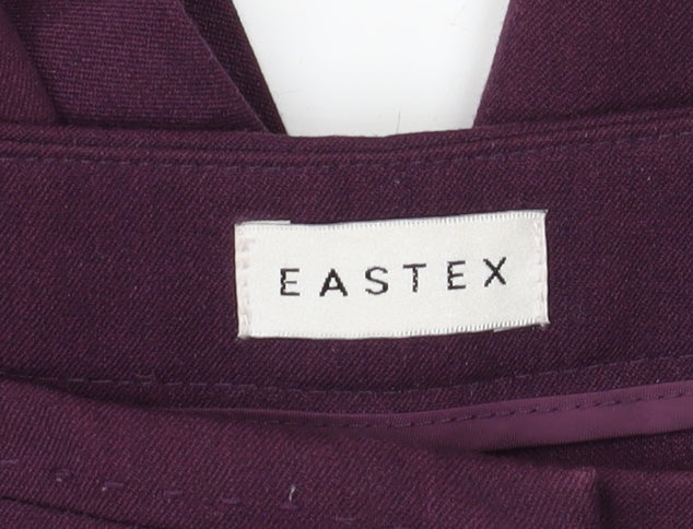 Womens UK Size 10 Eastex Regular Fit Business Casual Purple Trousers