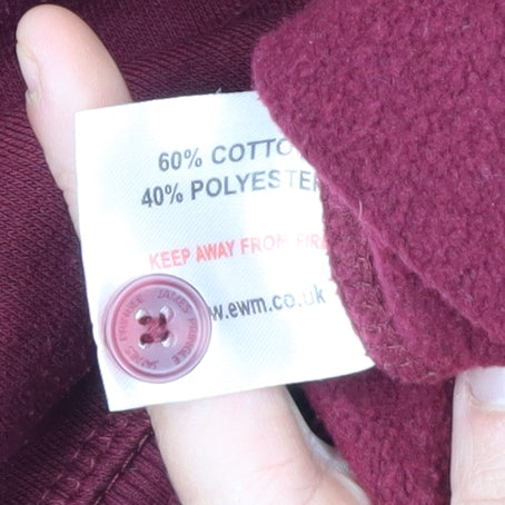 James Pringle Men's Red M Long Sleeve Polo Shirt