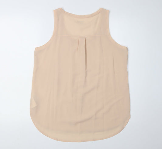 Calvin Klein Women's Beige Tank Top M Sleeveless