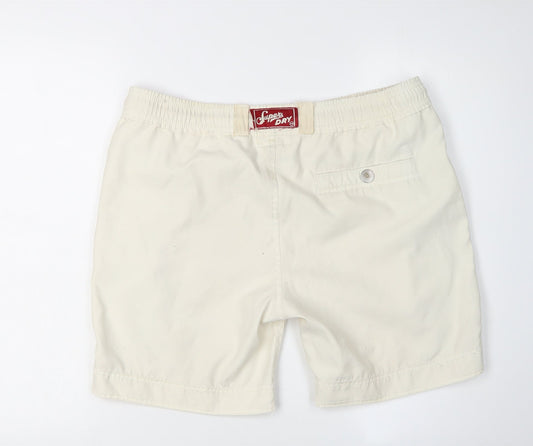 SuperDry Men's Ivory Vintage Shorts, M, Casual Style