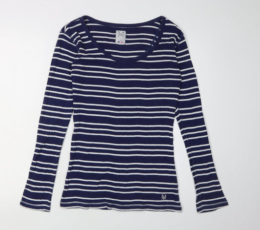 Womens UK Size 12 Crew Clothing Co. Blue Basic T-Shirt