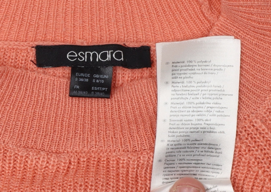 Womens UK Size S ESMARA Pink Pullover Jumper
