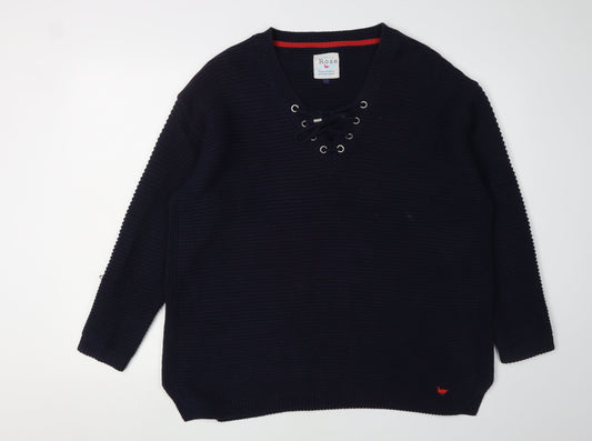 Additional front view of Country Rose Women's Black Knit jumper L