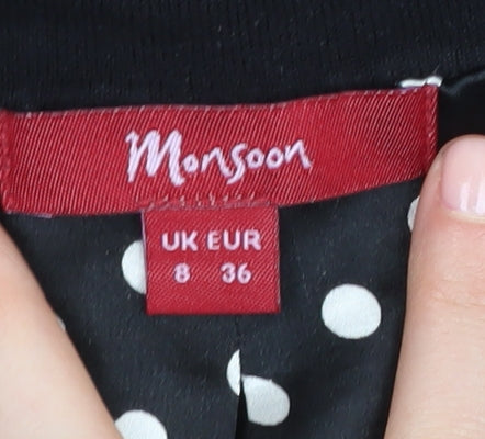 Womens UK Size 8 Monsoon Black Cardigan Jumper