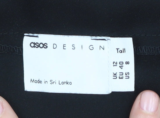 Womens UK Size 12 ASOS DESIGN Black Camisole Tank
