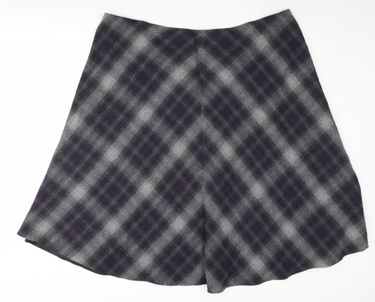 Marks and Spencer Women's Check A-Line Skirt Size 22