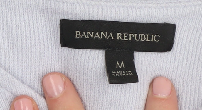 Banana Republic Women's Blue Wrap Jumper V-Neck Medium