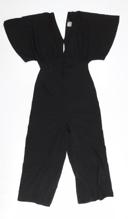 Womens UK Size 4 ASOS One-Piece Black Jumpsuit