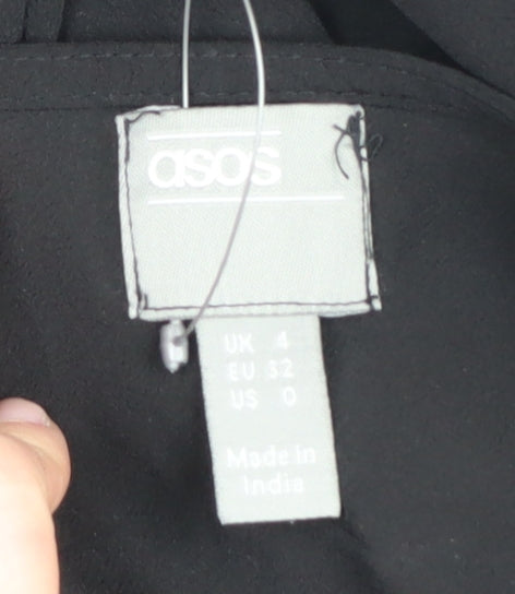 Womens UK Size 4 ASOS One-Piece Black Jumpsuit