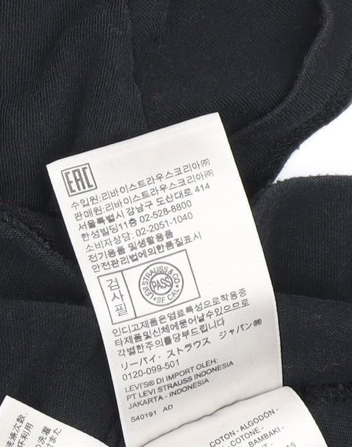 Womens UK Size S Levi's Black Basic T-Shirt