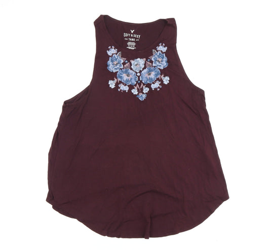 Womens UK Size M American Eagle Outfitters Brown Tank