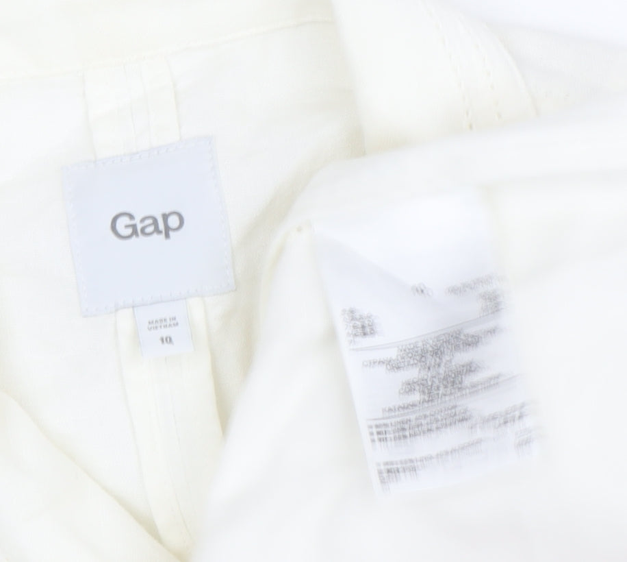 Womens UK Size 10 Gap White Basic Jacket