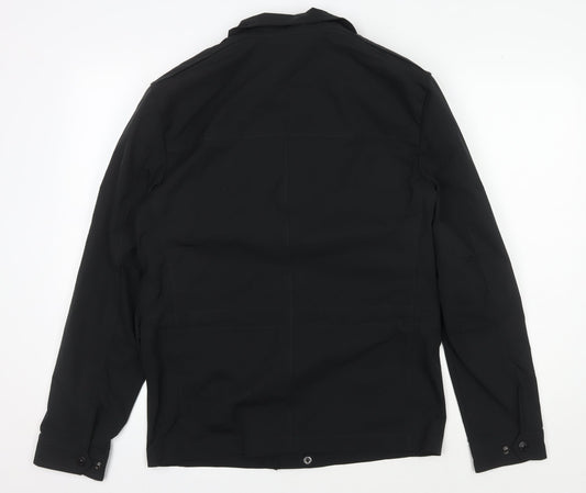 Mens UK Size S Marks and Spencer Black Military Jacket