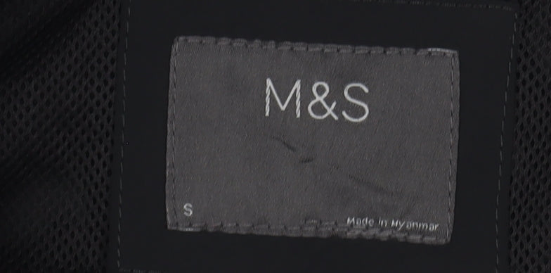 Mens UK Size S Marks and Spencer Black Military Jacket