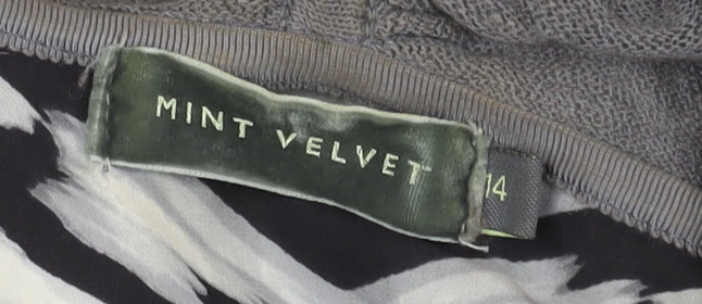 Womens UK Size 14 Mint Velvet Grey Cardigan Jumper