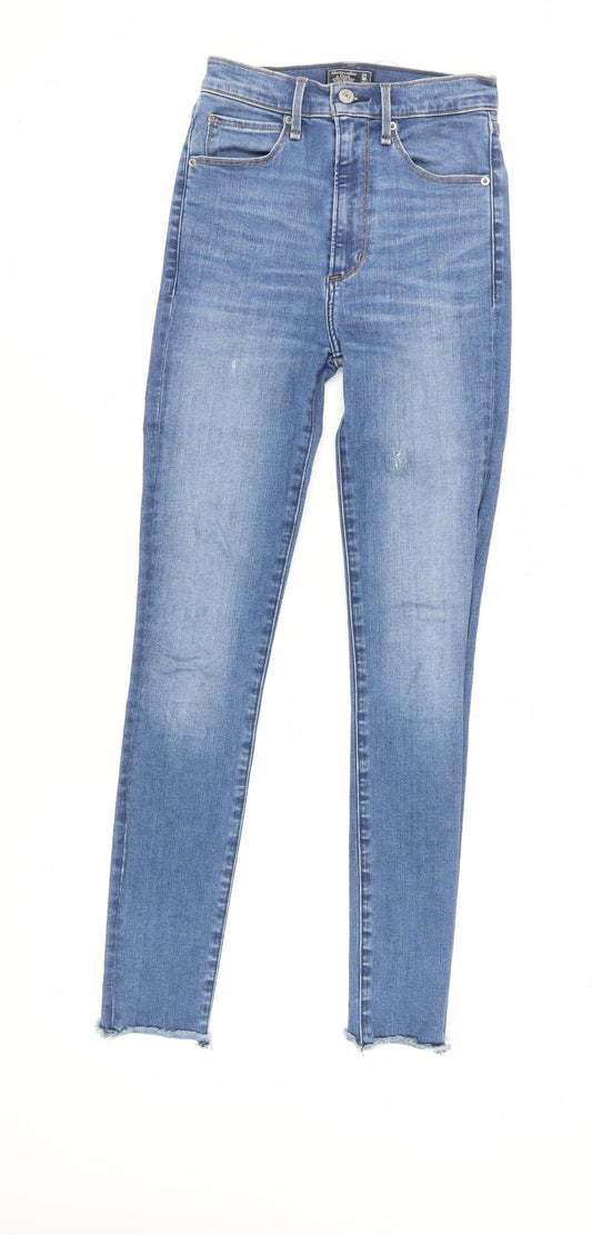 Womens UK Size 2XS Abercrombie & Fitch Slim Fit Skinny Blue Jeans