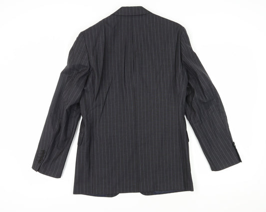 Austin Reed Men's Grey Striped Blazer, Size 38R, Formal