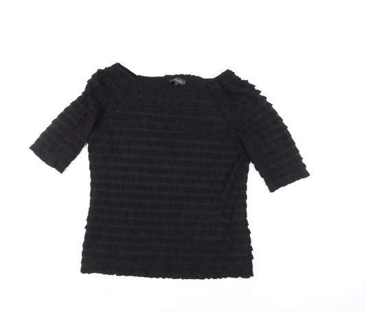 Womens UK Size M Alexon Black Basic Blouse