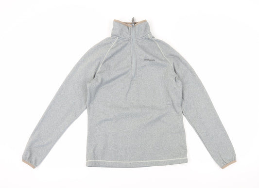 Womens UK Size 10 Craghoppers Grey Henley Sweatshirt