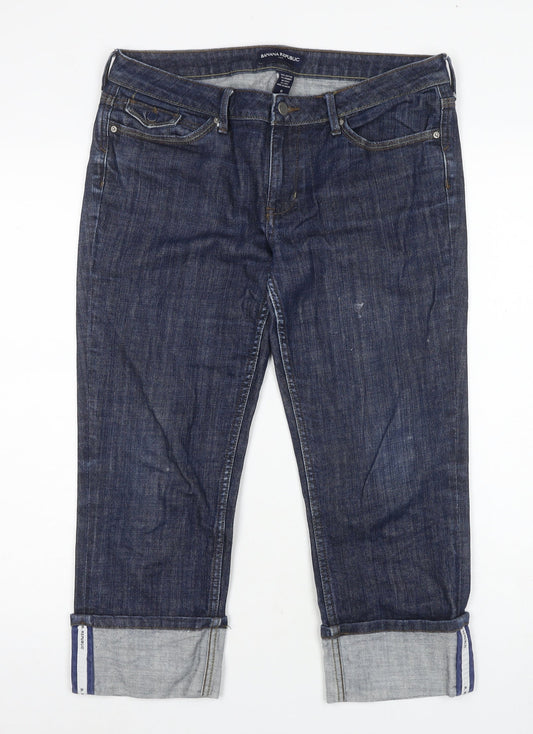 Womens UK Size 8 Banana Republic Regular Fit Straight Blue Jeans