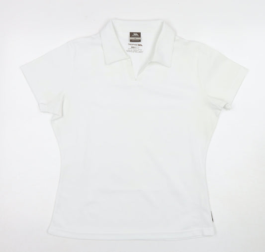 Womens UK Size XL Trespass White Basic Polo