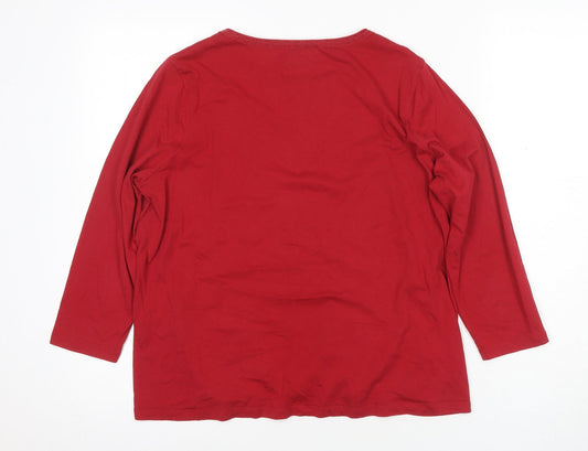 Laura Ashley Women's Red Basic Blouse - Size 4
