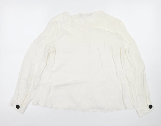 Womens UK Size S Zara White Basic Blouse