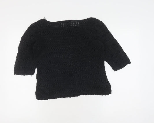 Womens UK Size 8 NEXT Black Pullover Jumper