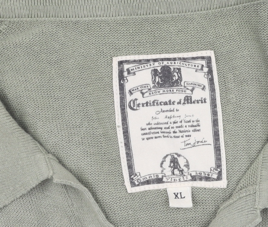 Joules Men's Green Short Sleeve Polo Shirt XL