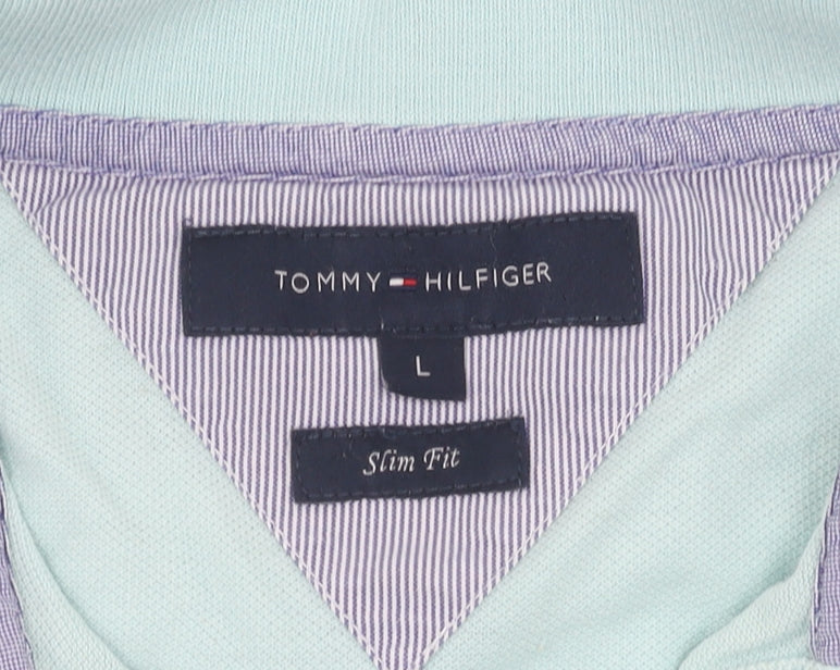 Tommy Hilfiger Men’s Blue Slim Fit Polo, Size L