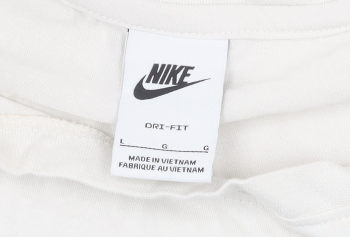 Nike Men's White Graphic Print T-Shirt Size L