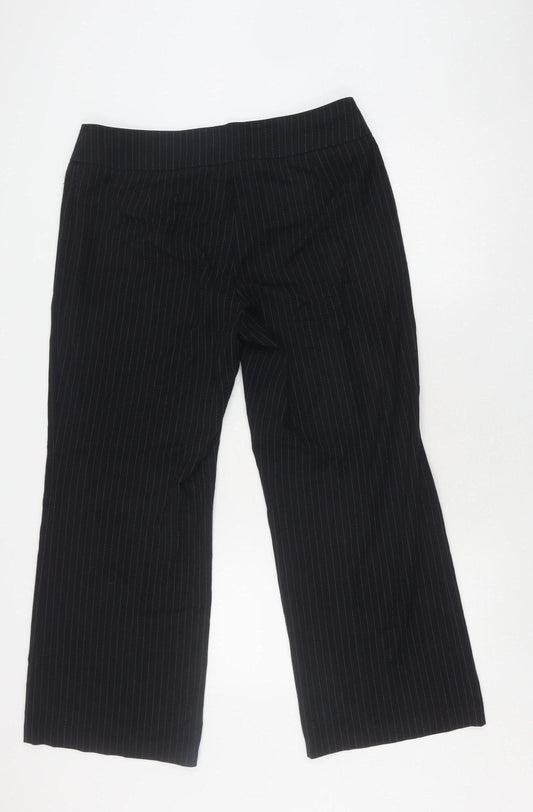 Womens UK Size 16 Marks and Spencer Regular Fit Black Trousers