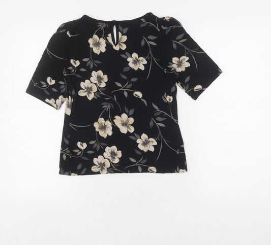 Womens UK Size 10 NEXT Black Basic Blouse