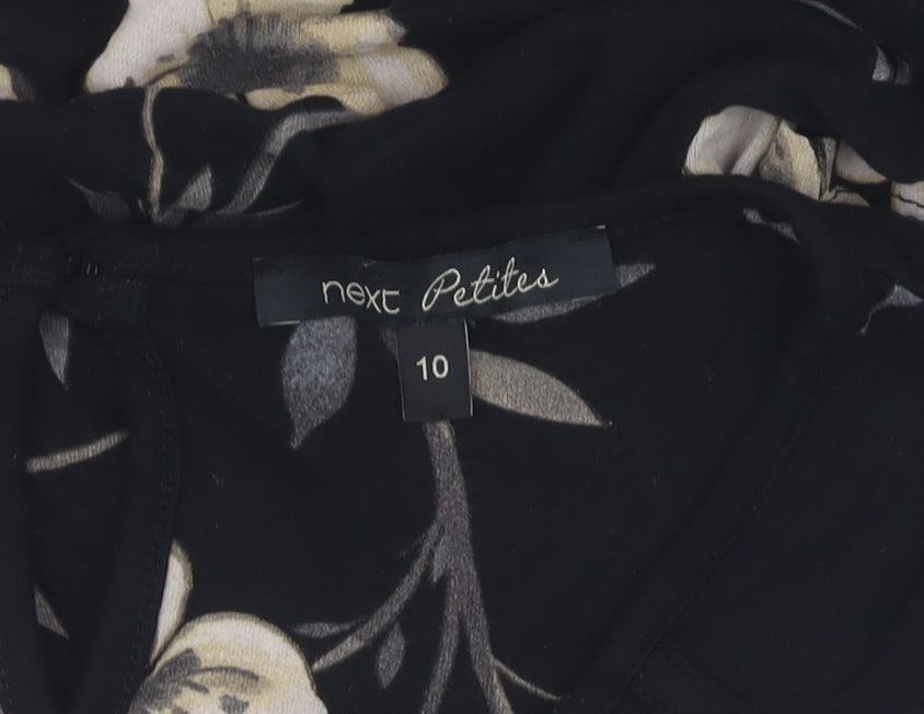 Womens UK Size 10 NEXT Black Basic Blouse