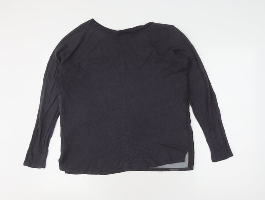Womens UK Size L Zara Black Basic T-Shirt