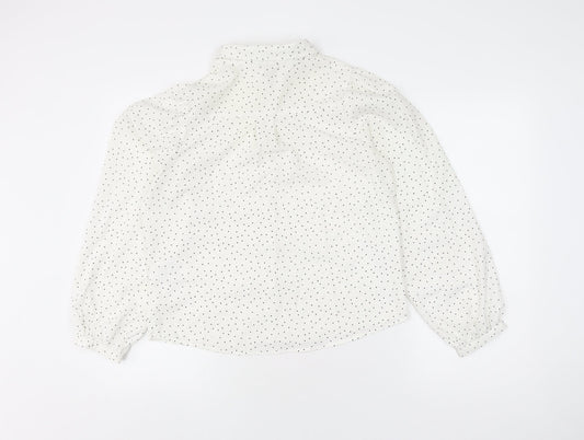 Womens UK Size S Brave Soul White Basic Button-Up
