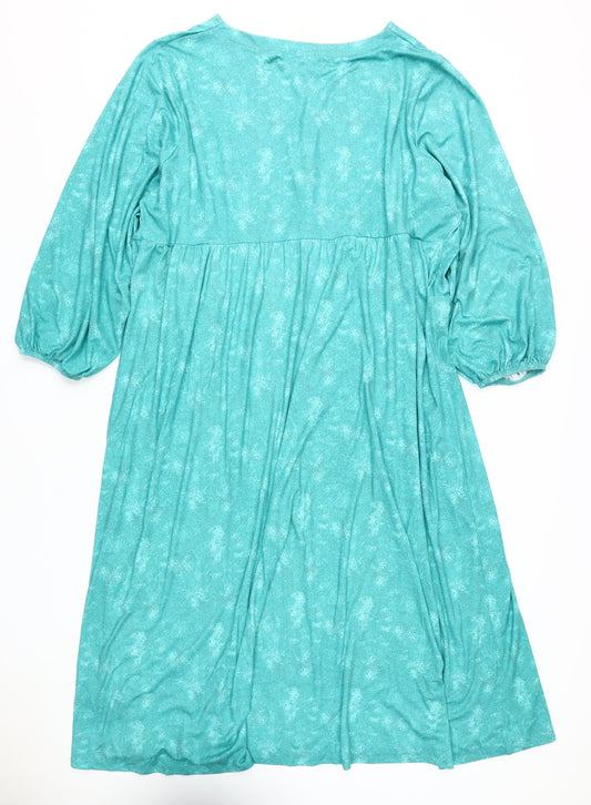 Julipa Women's Plus Green Blouson Dress Size 28