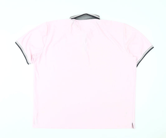 Cutter & Buck Men's Pink Polo Shirt 2XL, Moisture Wicking