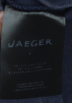 Jaeger Women's Blue Sheath Dress S Sleeveless Stretch