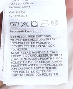 H&M Women's White Hooded Puffer Coat XS