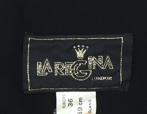 La Regina Black Bodycon Dress Women 8 Long Sleeve Party