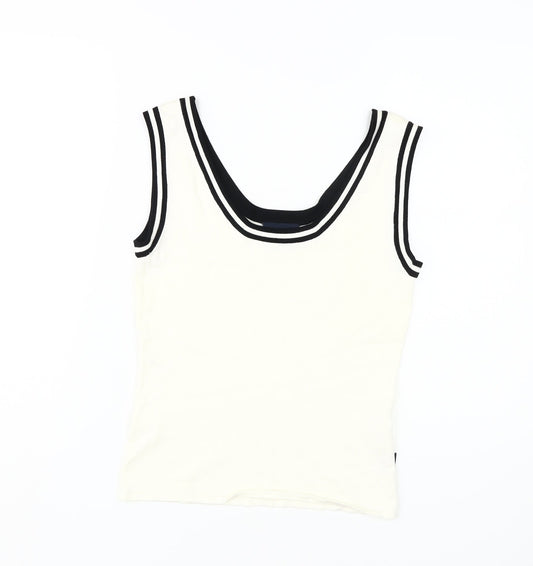 Australian Women's White Tank Top Size 20 Scoop Neck