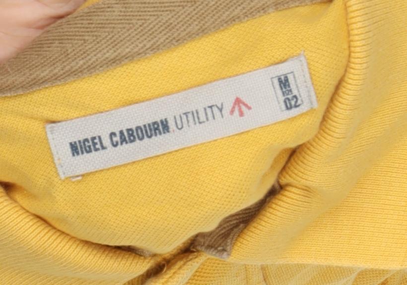 Nigel Cabourn Men's Yellow Polo Shirt - Size M
