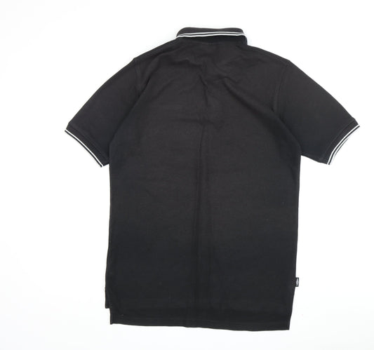 Umbro Men's Black Polo Shirt M Short Sleeve Logo