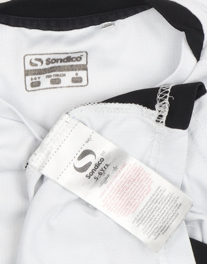 Sondico Boys White T-Shirt 5-6 Years Sports Activewear