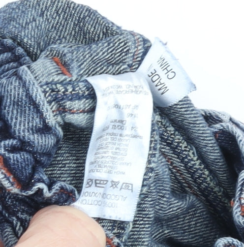 Mothercare Unisex Baby Denim Jeans 3-6 Months Elastic Waist Blue