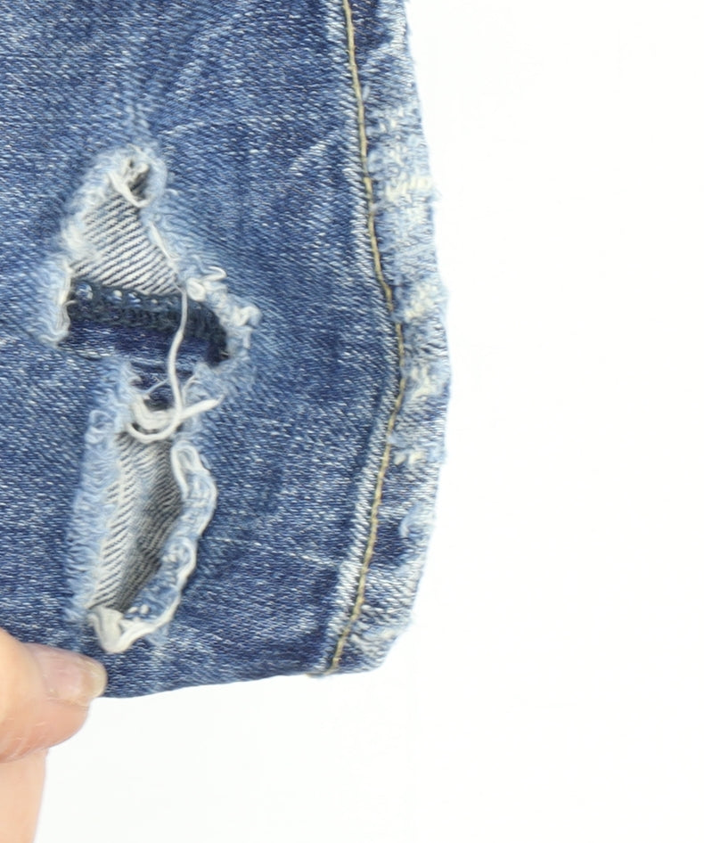 G-Star Men's Blue Straight Jeans - 30W, 30L, Distressed Denim